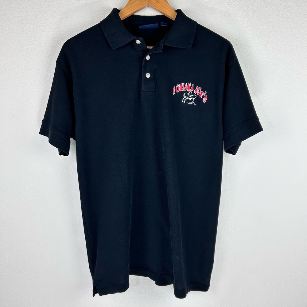 Iguana Joe’s Blue Generation Black Polo. Size Large